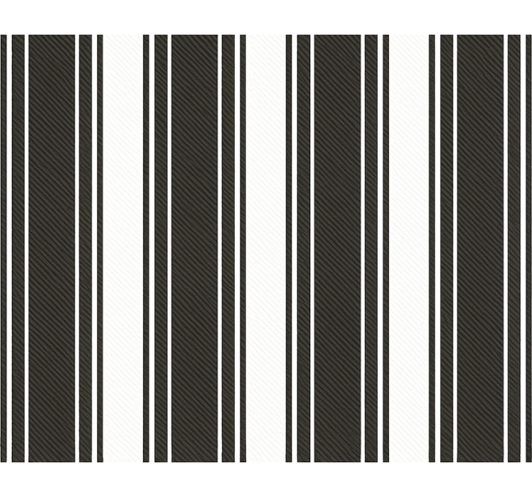 Living room wallpaper vintage black white stripes - TenStickers