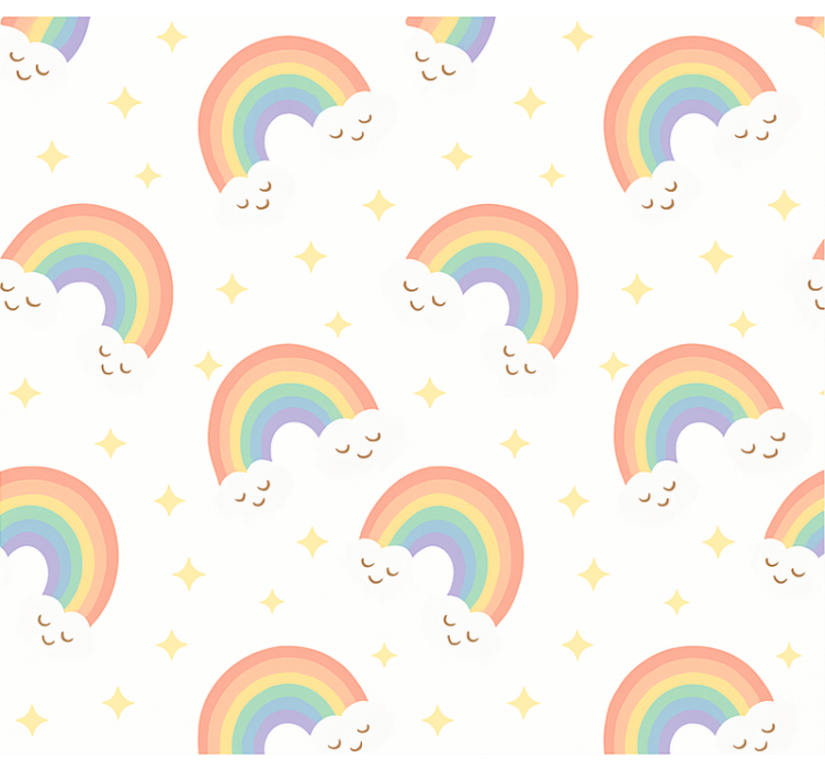 Kids rainbow kids wallpaper - TenStickers