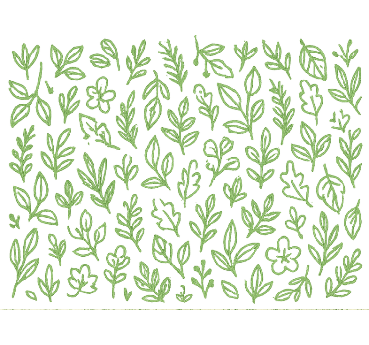 Kids wallpaper botanical green design - TenStickers