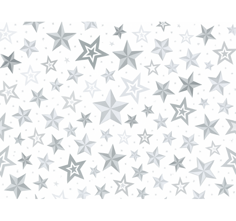 Kids wallpaper silver star design - TenStickers