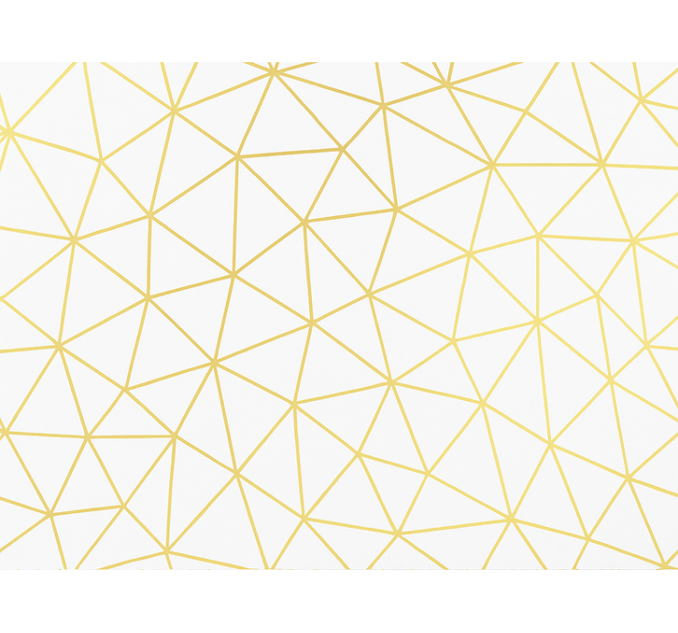 Triangle wallpaper golden geometric prism mosaic - TenStickers