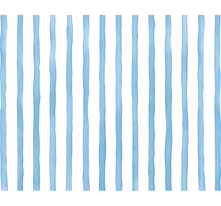 Vertical stripes wallpaper blue watercolor design - TenStickers