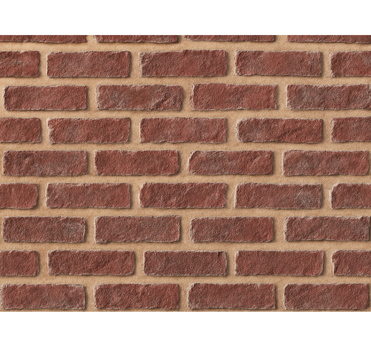 Weathered red brick brick wallpaper - TenStickers