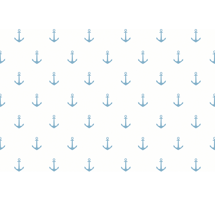 Kids wallpaper blue anchor design - TenStickers