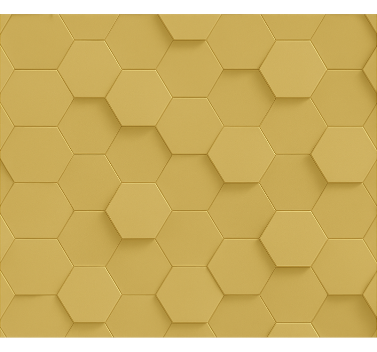 Kids wallpaper realistic gold honeycomb - TenStickers