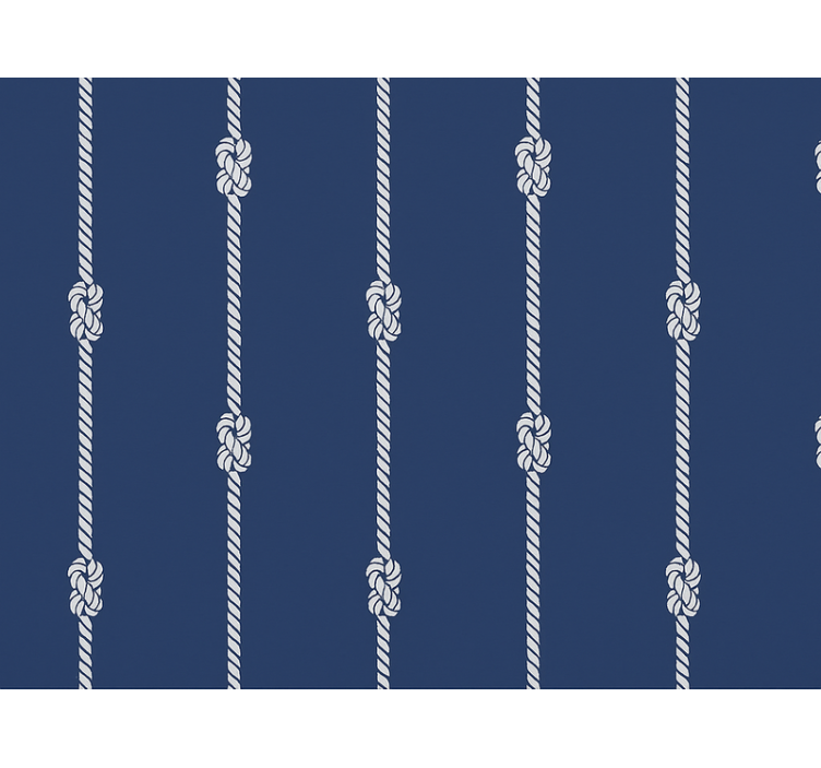 Kids wallpaper dark blue marine ropes - TenStickers