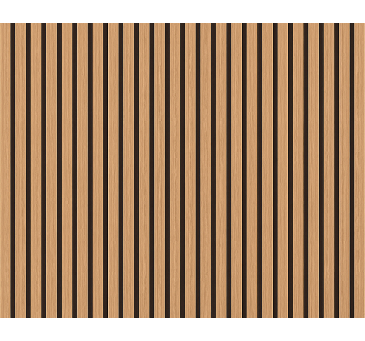 Living room wallpaper brown and black wood effect - TenStickers