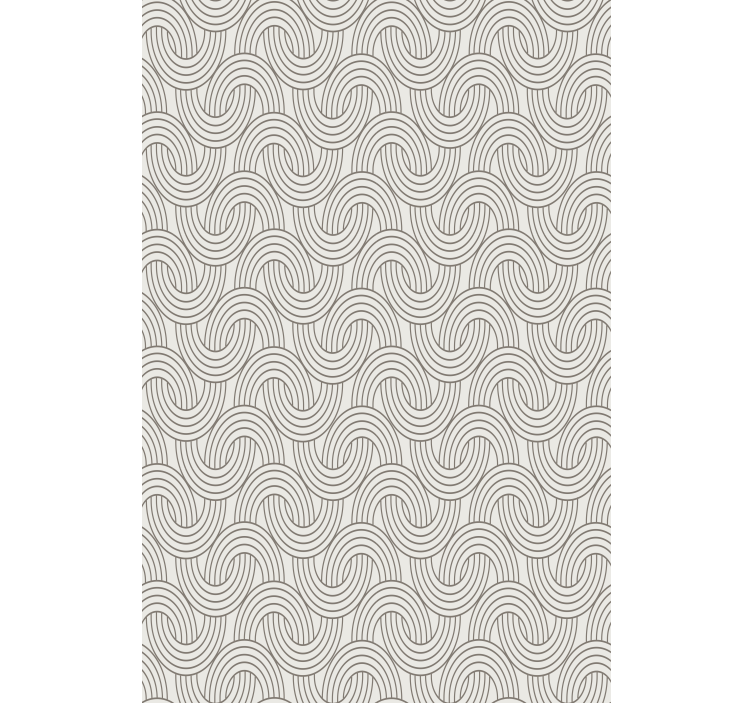 Flower wallpaper with art deco illusion design - TenStickers