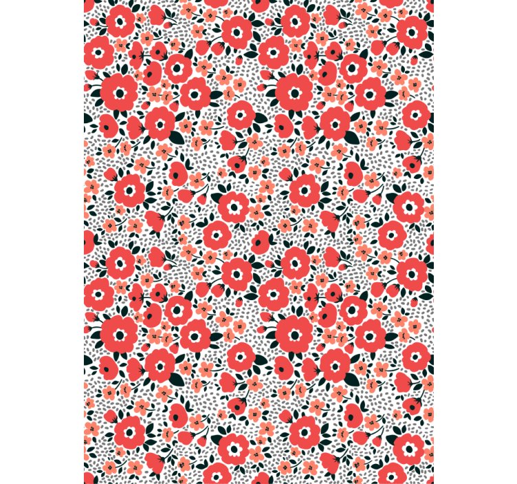 Flower wallpaper abstract red poppies design - TenStickers