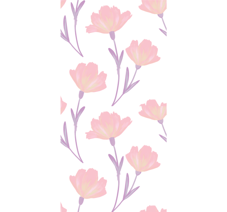 Flower wallpaper soft bloom design - TenStickers