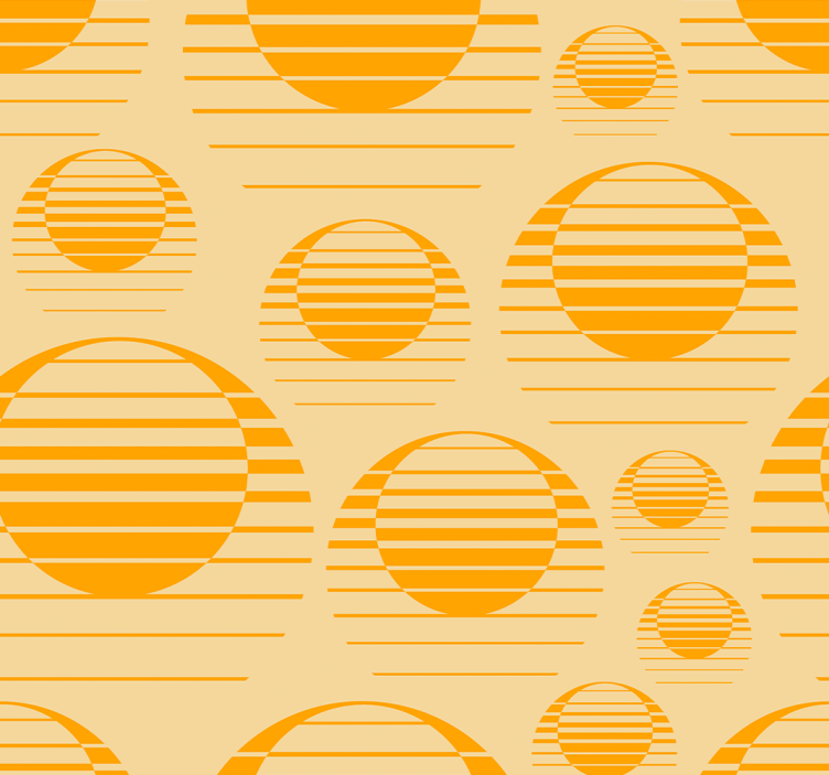 Sunlit yellow pattern vintage wallpaper - TenStickers