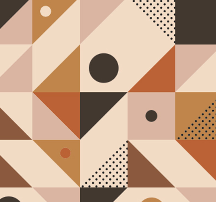 Brown Patchwork Modern Wallpaper - TenStickers