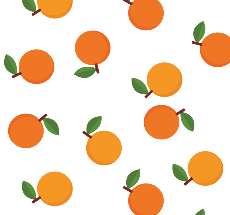 Fruit motif pattern flower wallpaper - TenStickers
