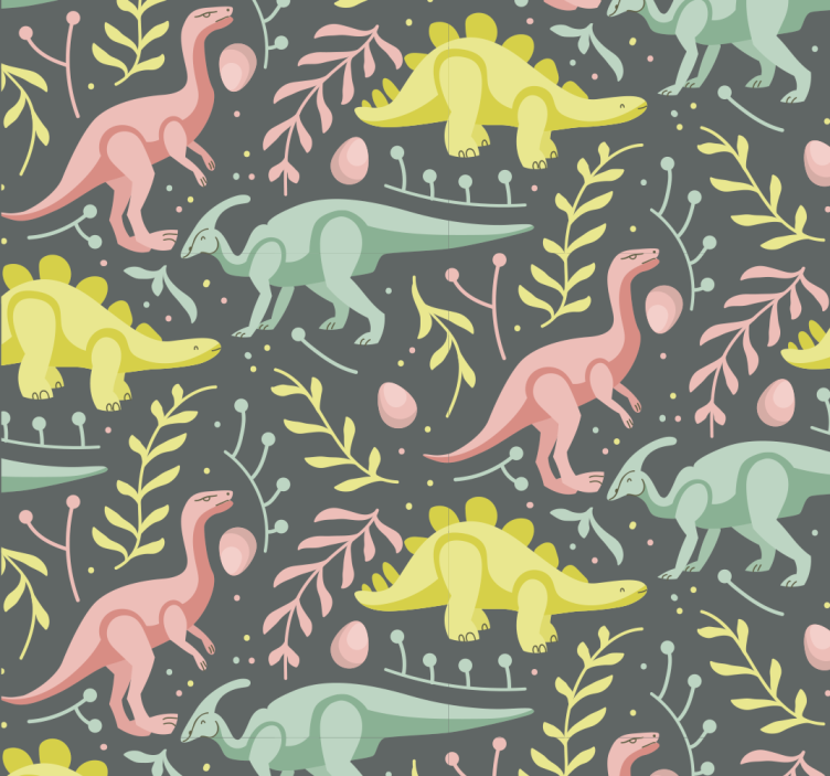 Dinosaur Cartoon Play dino wallpaper - TenStickers