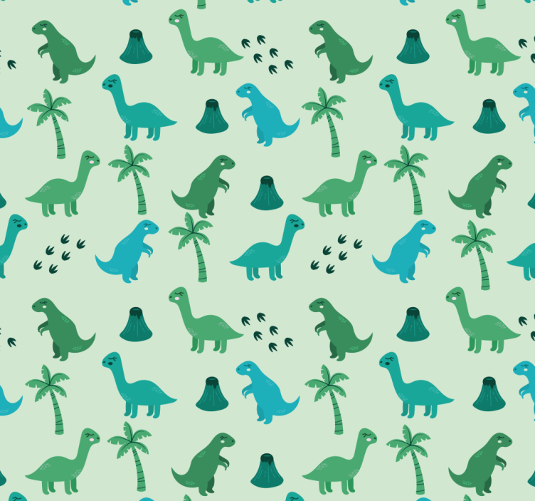 Dinosaur Motifs dino wallpaper - TenStickers