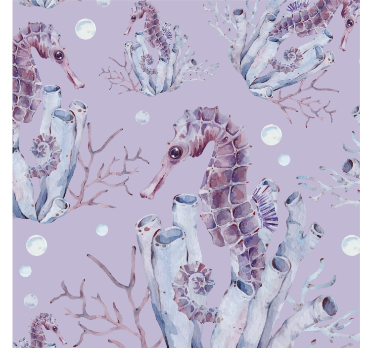 Seahorse Illustration animal wallpaper - TenStickers