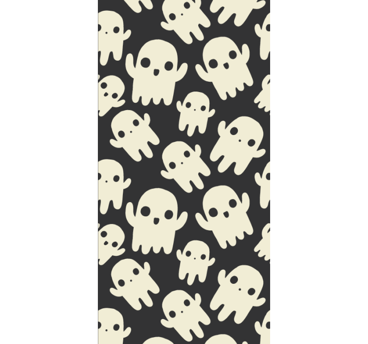 Skull Pattern halloween wallpaper - TenStickers