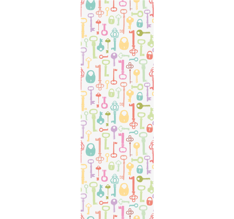 Key Pattern Motif teens wallpaper - TenStickers