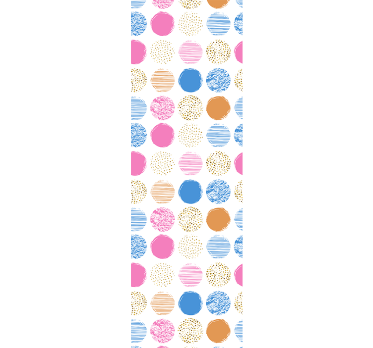 Patterned Circle Array wallpaper polka dots - TenStickers