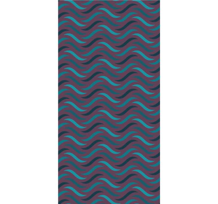 Wavy Pattern living room wallpaper - TenStickers
