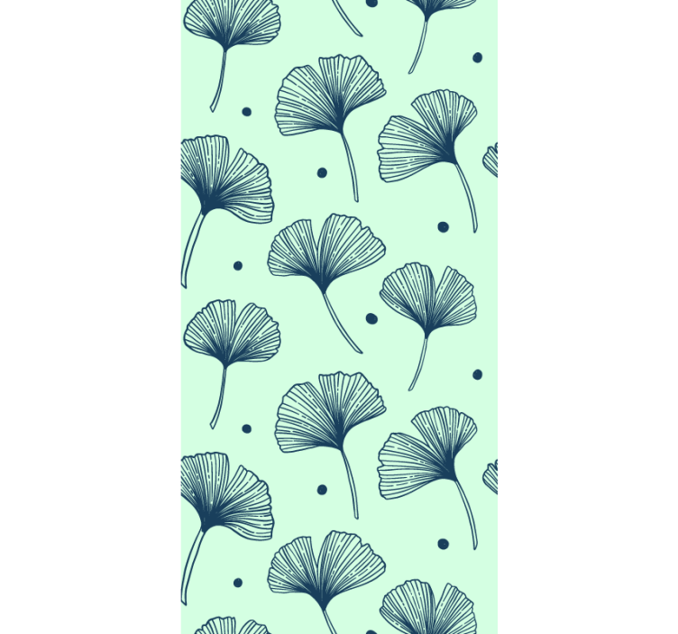 Leaf wallpaper ginkgo leaf design - TenStickers
