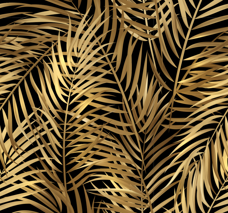 Golden leaves  leaf wallpaper - TenStickers