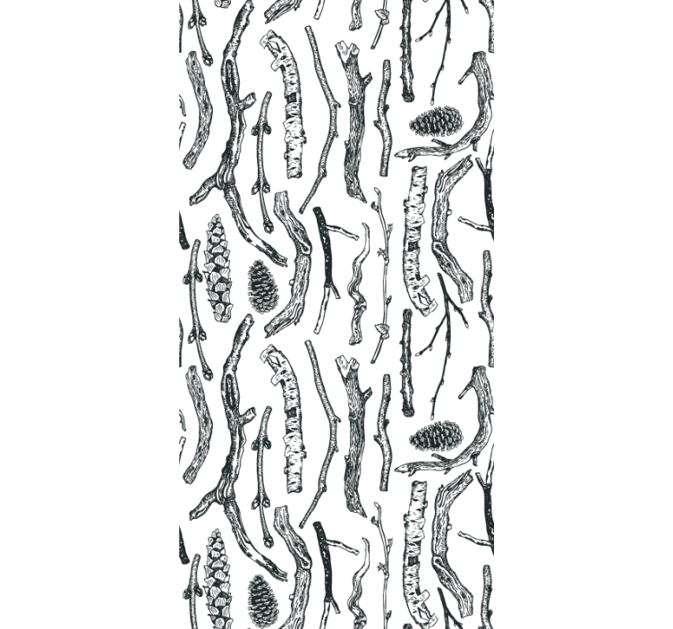 Woodland Sketches animal wallpaper - TenStickers