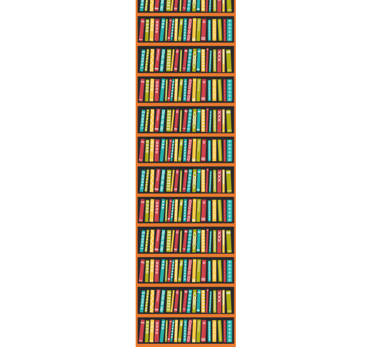 Library Bookshelf text wallpaper - TenStickers