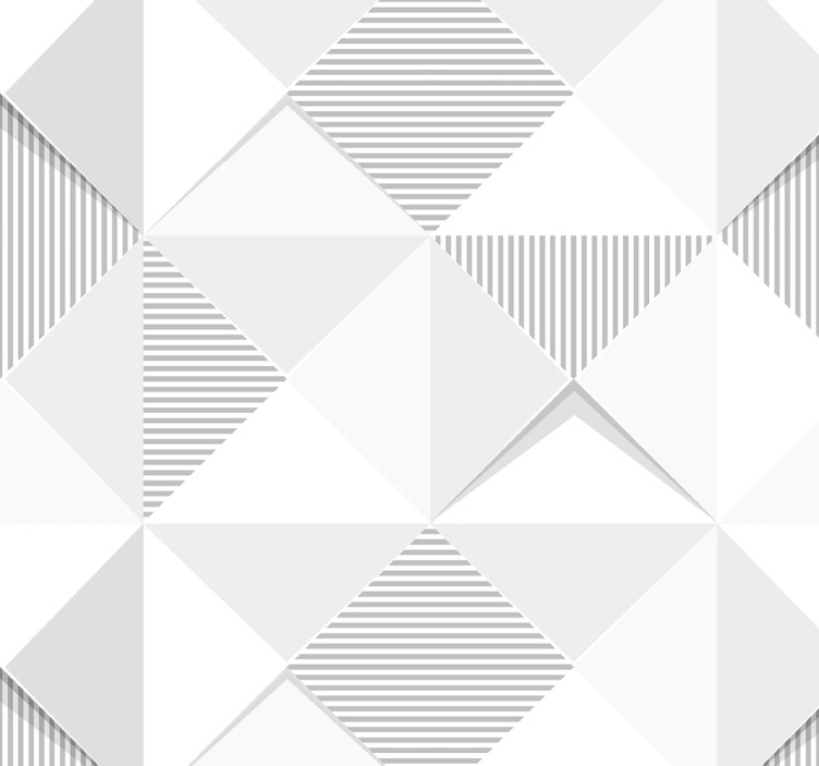 3D white squares Home Office Wallpaper - TenStickers