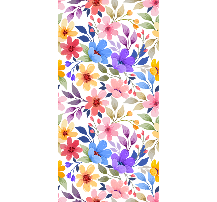 Floral Blossom flower wallpaper - TenStickers