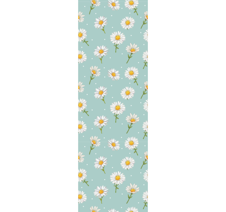 Daisy Field Pattern flower wallpaper - TenStickers