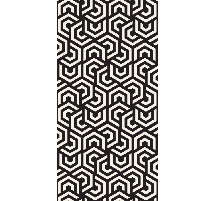 Labyrinthine Design geometric wallpaper - TenStickers