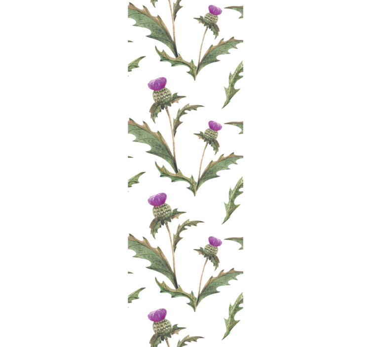 Thistle Motif Design leaf wallpaper - TenStickers
