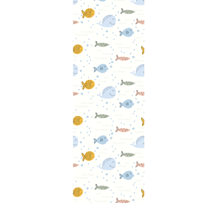 Aquatic Motif fish wallpaper - TenStickers