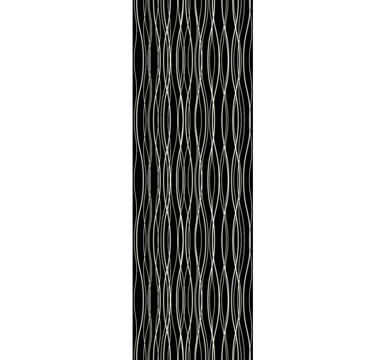 Curvilinear Lines vertical stripes wallpaper - TenStickers