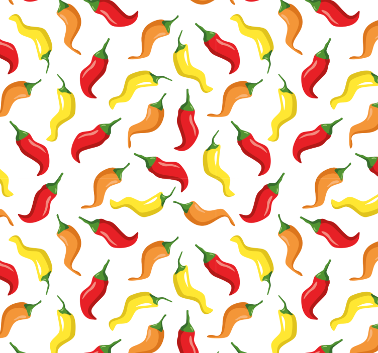 Chili Pepper Pattern nature wallpaper - TenStickers