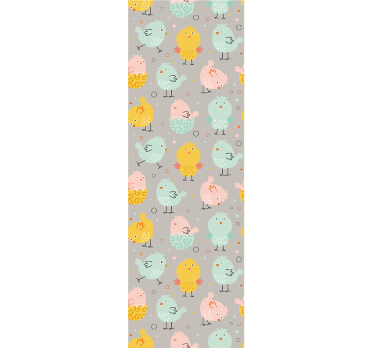 Chirpy Bird Pattern animal wallpaper - TenStickers