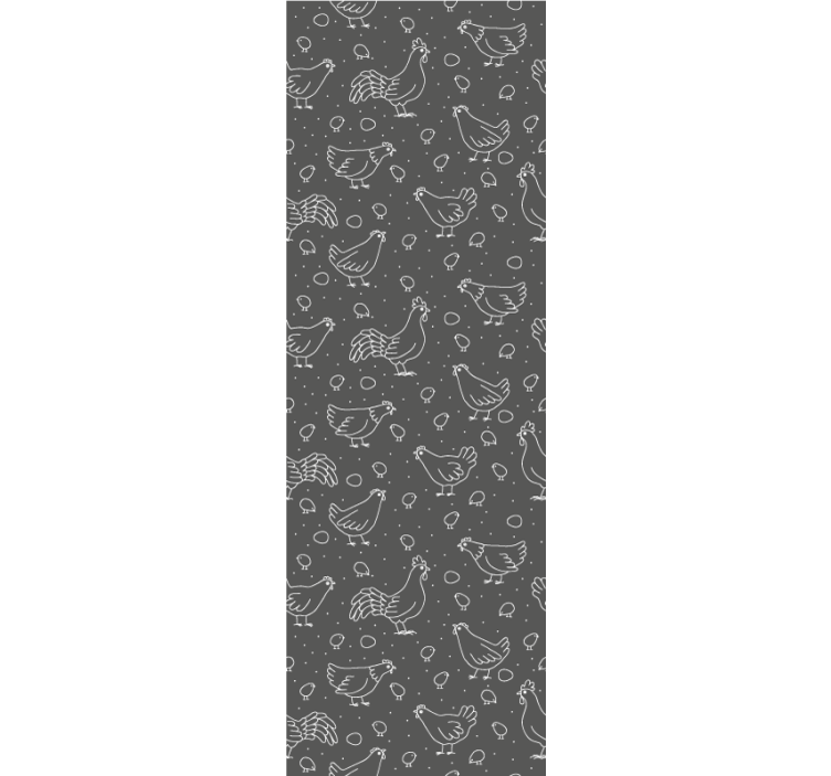 Seamless pattern with chicken rooster wallpaper - TenStickers