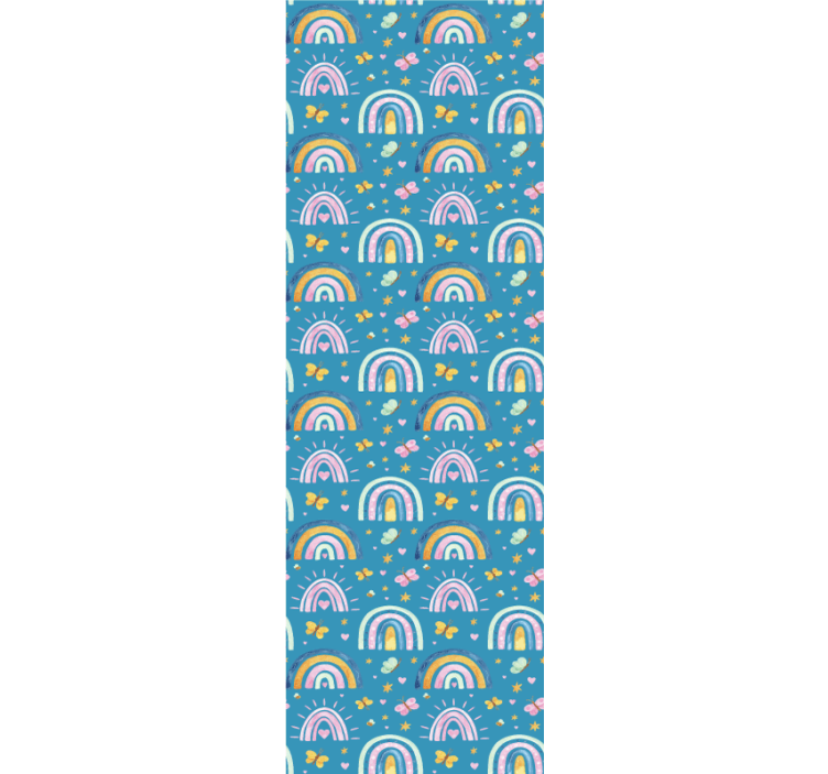 Butterfly Rainbow Patterns kids wallpaper - TenStickers