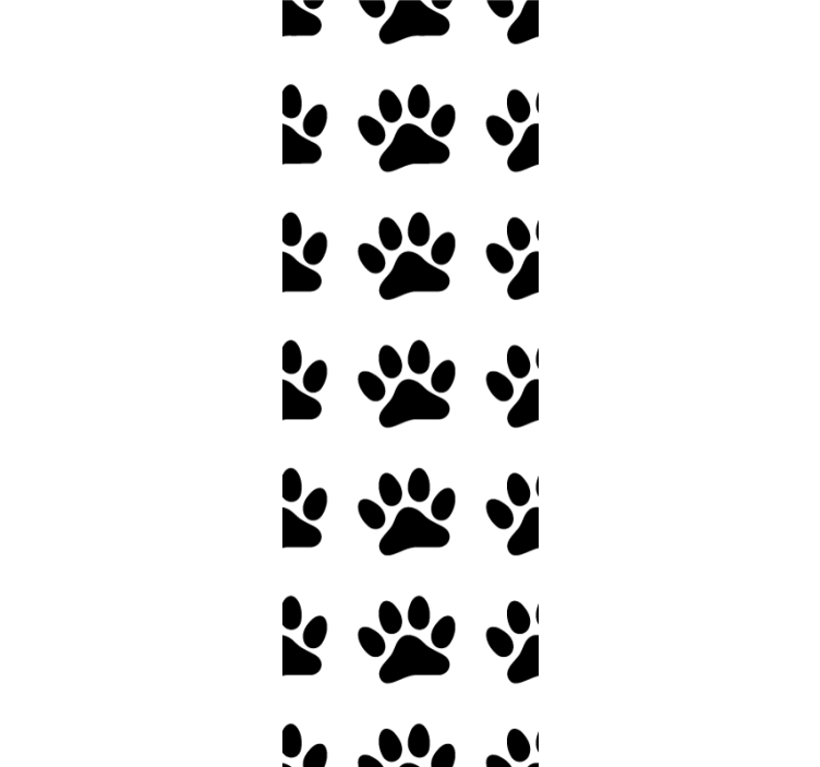 Paw Pattern Design cat wallpaper - TenStickers