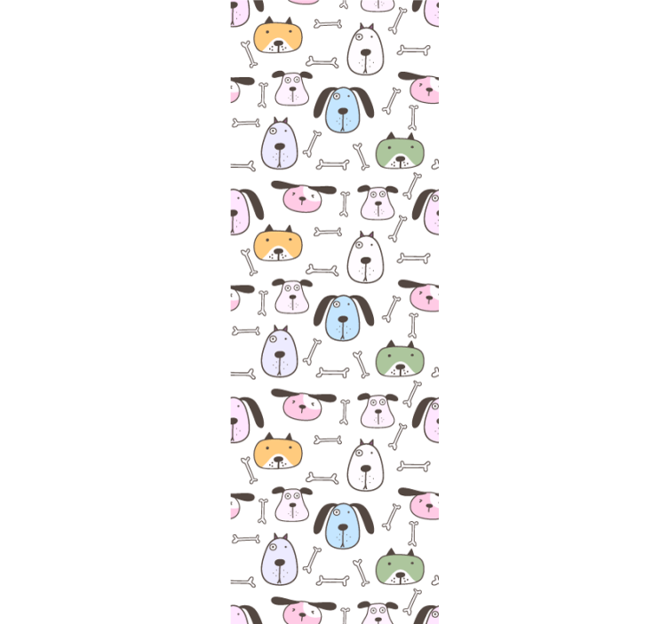 Cartoon Canine Friends dog wallpaper - TenStickers
