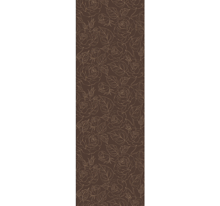 Roses on earth tone Modern Wallpaper - TenStickers
