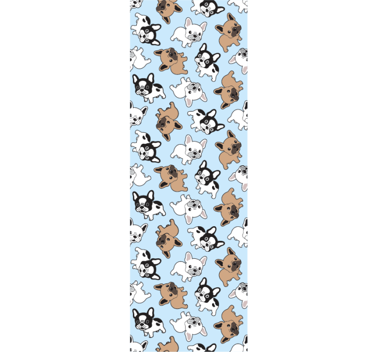 Playful Puppies Pattern animal wallpaper - TenStickers