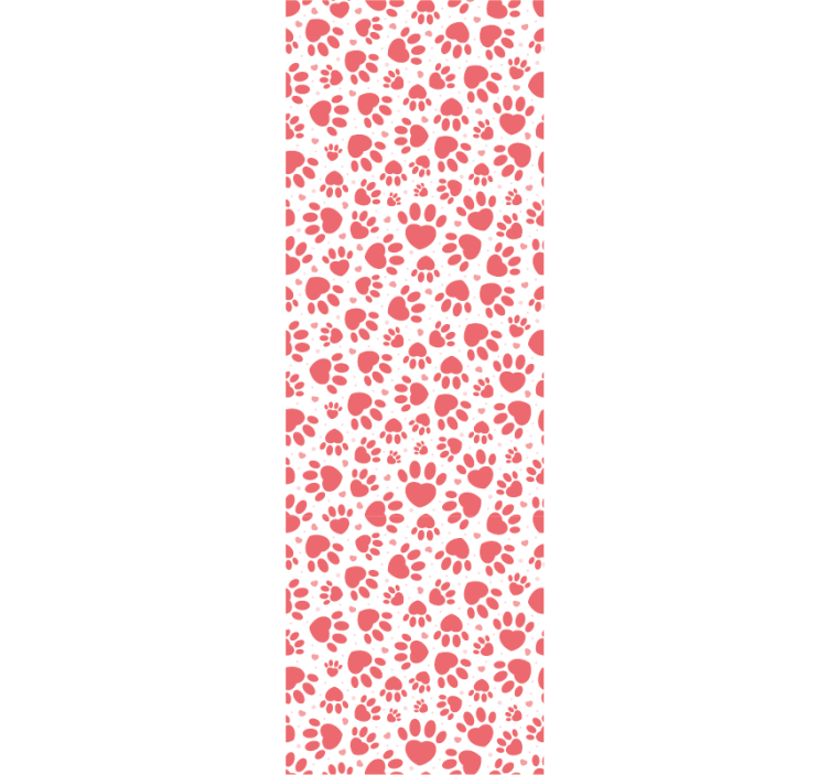 Paw Print Hearts dog wallpaper - TenStickers