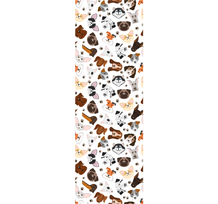 breeds dogs heads Bedroom Wallpaper - TenStickers