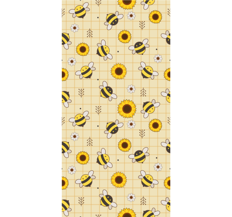 Sweet sunflower design Flowery Wallpaper - TenStickers