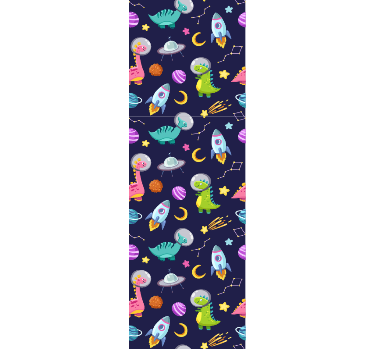 Space Adventure Motif kids wallpaper - TenStickers