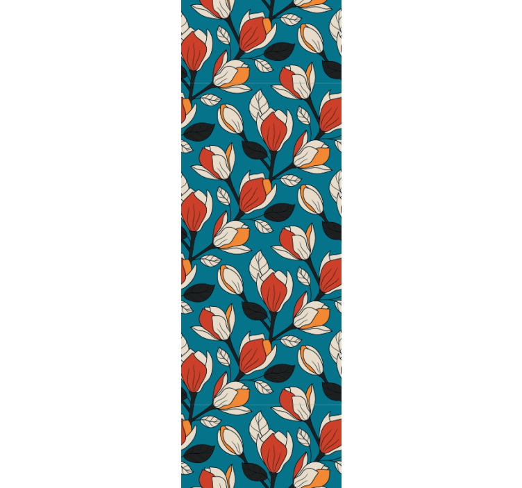 Floral Patterned Backdrop flower wallpaper - TenStickers