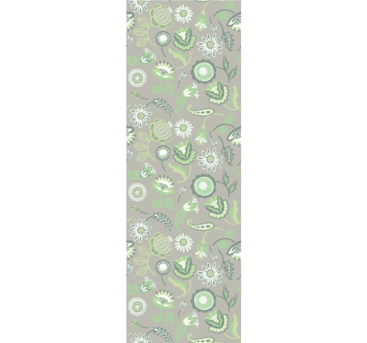 Botanical Greenery Motif floral wallpaper - TenStickers