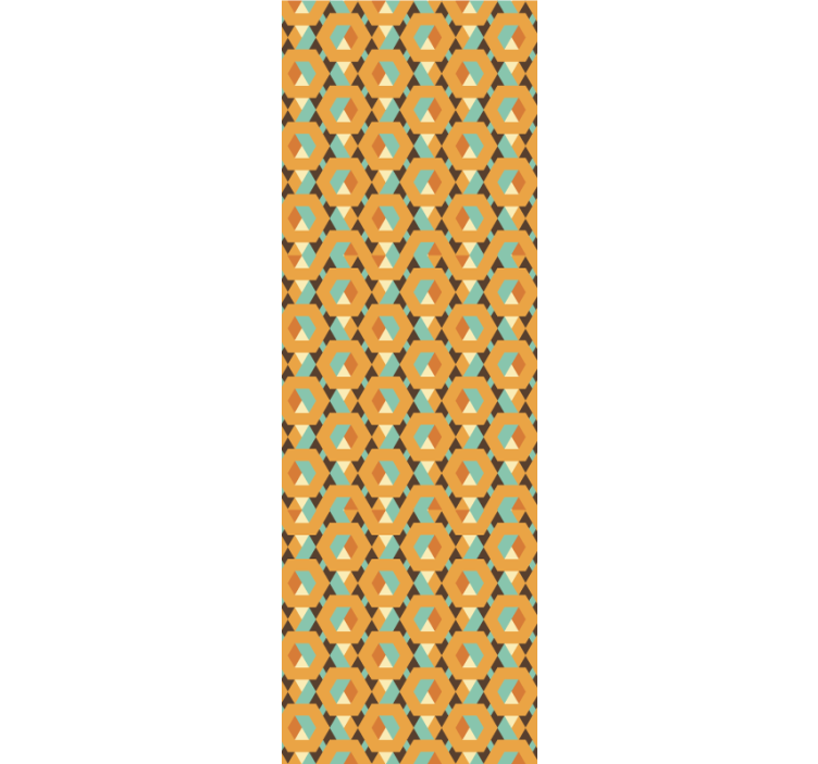 Geometric calm shapes  Vintage Wallpaper - TenStickers